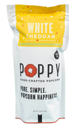 Poppy Handcrafted Popcorn- White Cheddar